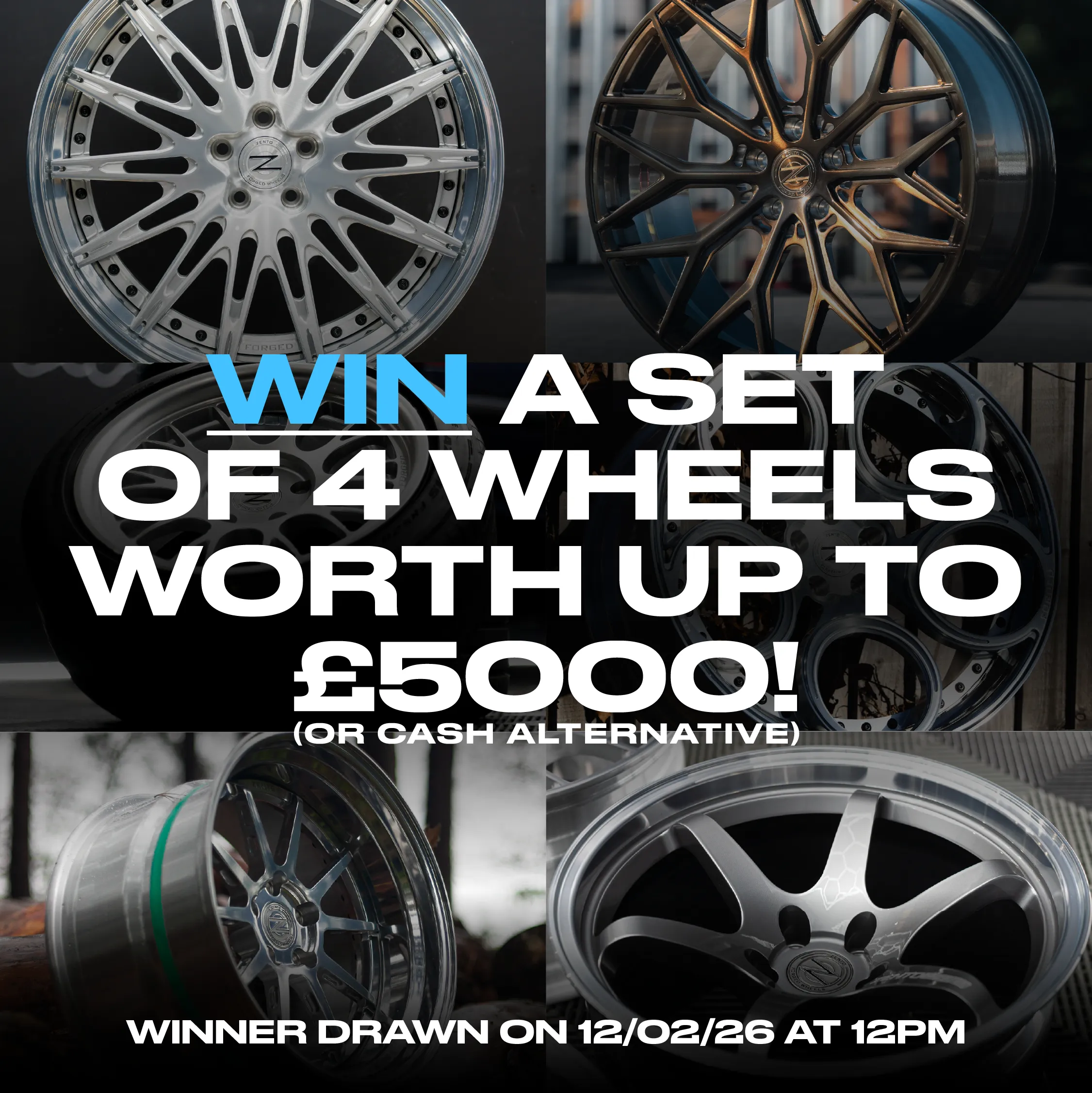 Win Any Set of Zento Forged Wheels