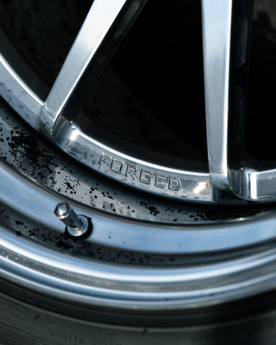 3 piece forged aluminium wheel with hidden hardware at Drift Matsuri Motorsport Racing Paddock