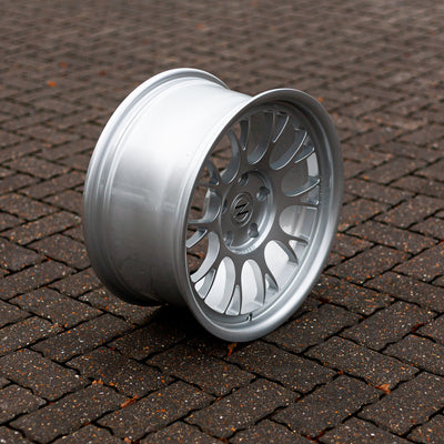 Zento MS2 Monoblock Forged Aluminium BMW Motorsport inspire wheel for track days and performance vehicles in England on cobbled drive