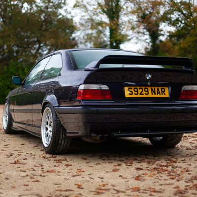 Zento MS2 x BMW E36 Installed in UK Carpark, giving a motorsport ready appearance